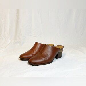 Patricia Nash Brown Leather Michaela Slip On Mules Clogs Shoes~8.5~
